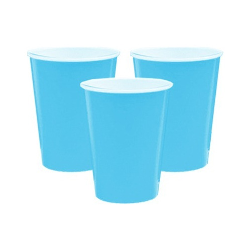 Vasos Polipapel Descartable Pastel X10 Unidades -cienfuegos- Color Celeste