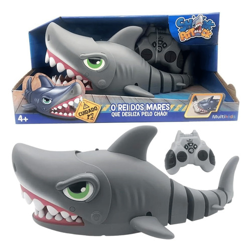 Brinquedo Tubarão Shark Attack De Controle Remoto Multikids
