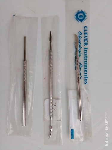 Kit De 3 Pinzas Odontológicas Marca Clever 