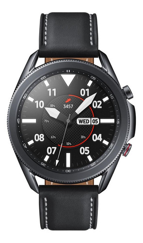 Imagem 1 de 5 de Samsung Galaxy Watch3 1.4" com rede móvel caixa 45mm de aço inoxidável mystic black, pulseira black e o arco mystic black SM-R845F