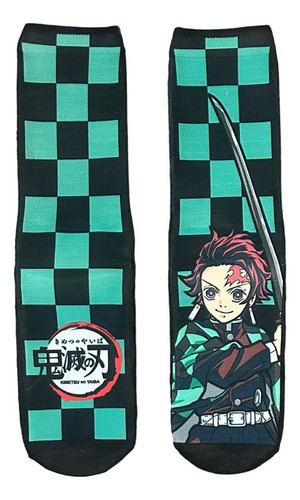 Calcetas Sublimadas Unisex Dibujos Animados Anime Caricatura Demon Slayer 1 Unitalla Adulto