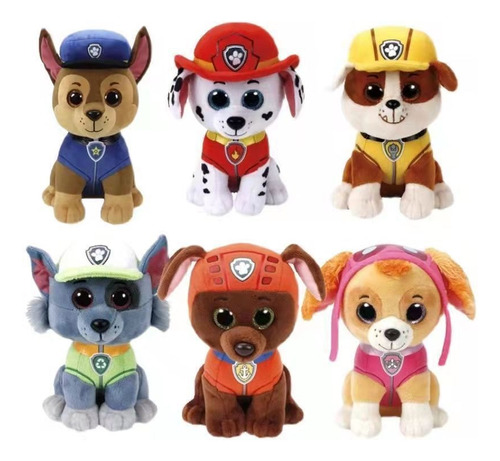 6 Peluches Jueguete Regalo Patrulla Canina Gorro Bebés