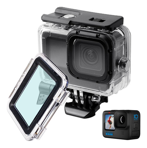 Carcasa Sumergible Case Waterproof Gopro 10 Hero 10 Black