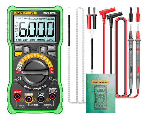 Probador De Multímetros V9 Aneng Tools, Amperímetro De Volta