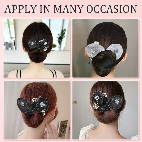 Juego De Accesorios Para El Cabello Con Flores Bordadas A Ma