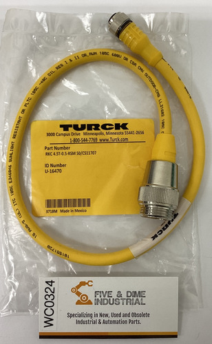 Turck Rkc4.5t-0.5-rsm50/cs11707 Hybrid Cable U-16470 Ccx