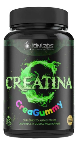 Suplemento en gomas Idnlabs Tradicional Creatina sabor uva verde x 10g