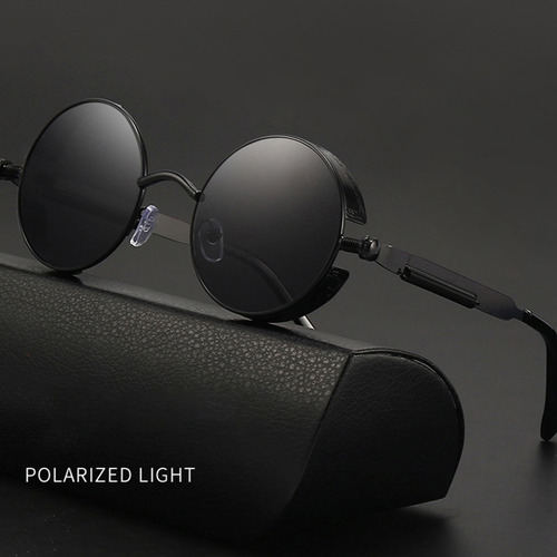 Gafas Sol Redondas Metal Protección Uv Gafas De Sol De Moda
