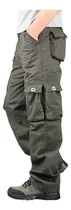 Comprar Pantalones Rectos Tipo Cargo, Delgados, Con Múltiples Bolsil