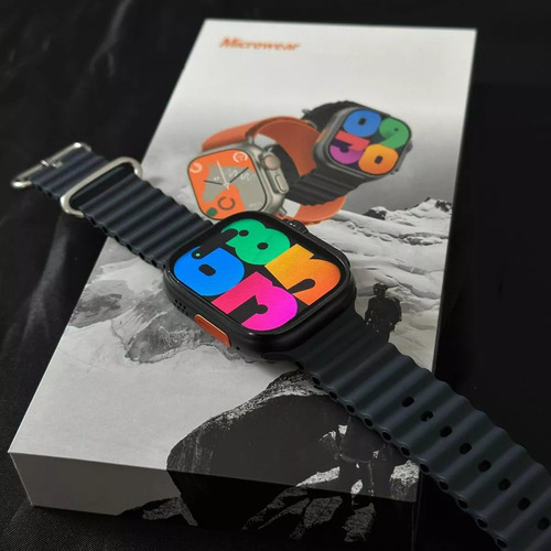 Smartwatch Ultraserie 9 Geração2024 + 7 Pulseiras Caixa Preto
