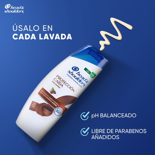 Shampoo Protección Caída Con Cafeína 375 Ml Head & Shoulders