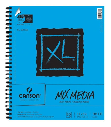 Canson Sketchbook Block Dibujo 60 Hojas 160 Gms 28 X 36 Cm