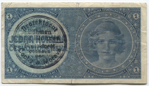 Billete (alemania) Bohemia Y Moravia 1 Kr 1939 Sello M/b 