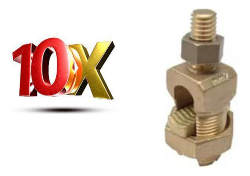Conector Split Bolt Com Rosca Mecânica 35mm Com 10 Un 3/8