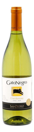 Caja De 12 Vino Blanco Gato Negro Chardonnay 750 Ml