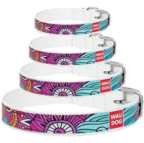 Comprar Collar De Perro De Cuero Waudog - Collares De Perro Estampad