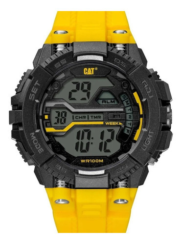 Reloj Pulsera Digital Cat Oa16727141 Amarillo Malla Caucho