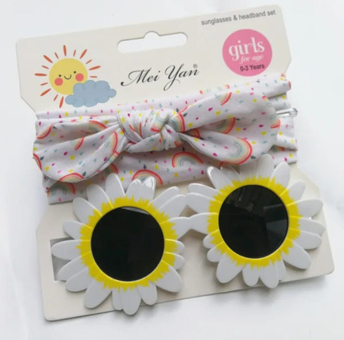 Pack Lentes De Sol Para Niñas Con Cintillo 