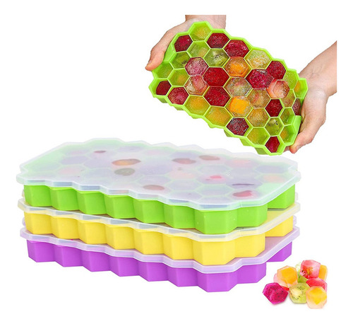 Bandeja De Hielo, Paquete De 4 Bandejas De Hielo De Silicona