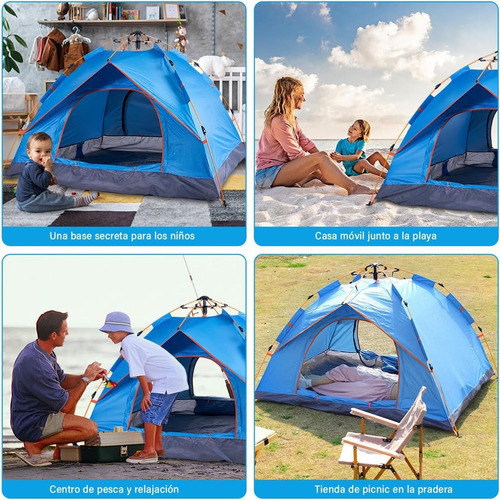 Carpa Automatica 4 Personas Autoarmable Mosquitero 2 Entrada