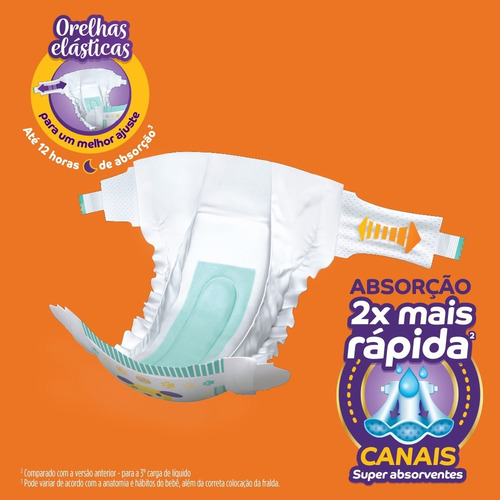 Kit Fralda Pom Pom Protek Proteção De Mãe Jumbinho G 128 Un