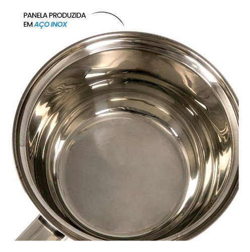 Kit 5 Panelas Aço Inox