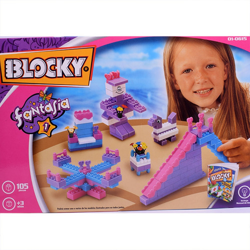 Imagen 5 de 6 de Bloques Encastrable Blocky diseño fantasia 105 Piezas Rasti