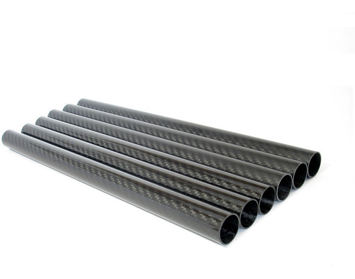 Tubo Fibra De Carbono Ø39 Mm X Ø36 Mm X 400 Mm Fosco