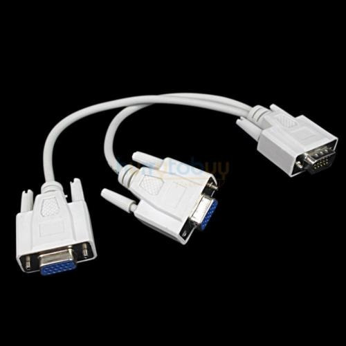 Nuevo Contacto 15 1 Pc A 2 Vga Svga Monitor Y Splitter Cable