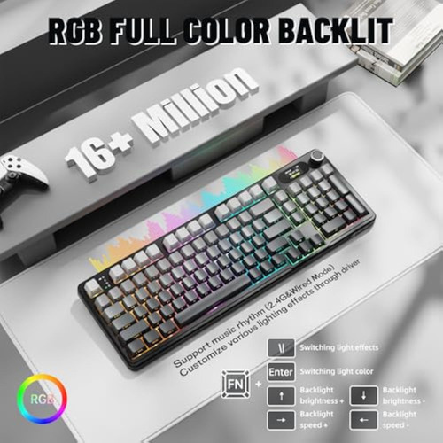 Teclado Mecánico Inalámbrico Para Juegos Attack Shark X98 Pr