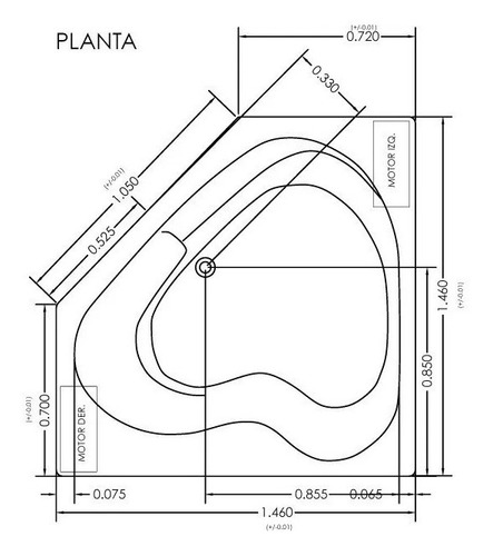 Hidromasaje Jacuzzi Esquinero 146 X 146 Acrílico 8 Jets