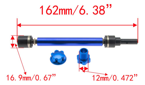 Eje De Transmisión Compatible Con Traxxas 1/10 Maxx 4wd