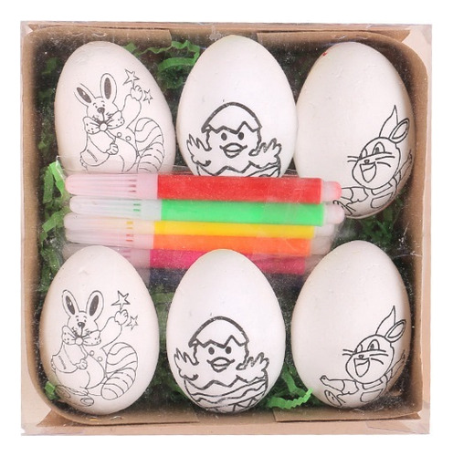 Pascua Diy Dibujos Animados Huevos Pintados A Mano