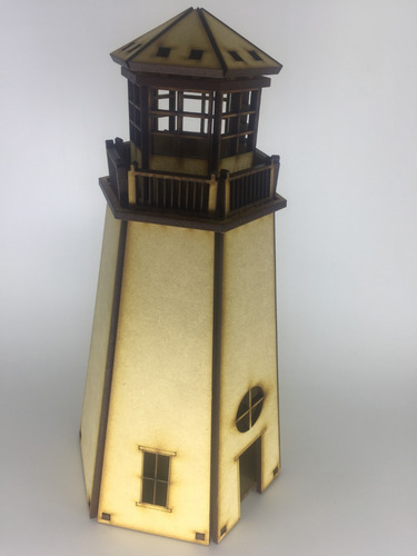 Imagen 5 de 7 de Souvenir Nautico Faro Fibrofacil 25cm Mdf Candybar