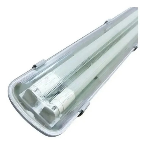 Pack 2 Equipo Estanco Led 2x18w Con Tubos De 18w 120cm