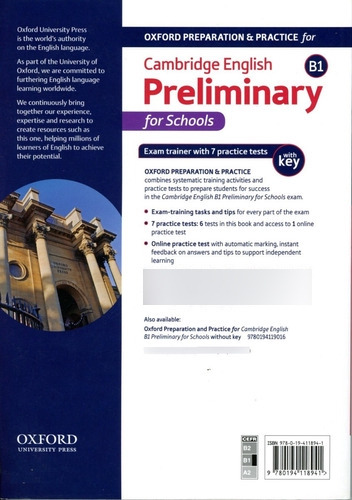 Camb English Preliminary For School - Exam Trainer