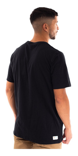 Imagen 5 de 7 de Polera Manga Corta Hombre Hang Loose Hawaii Franjas Negro