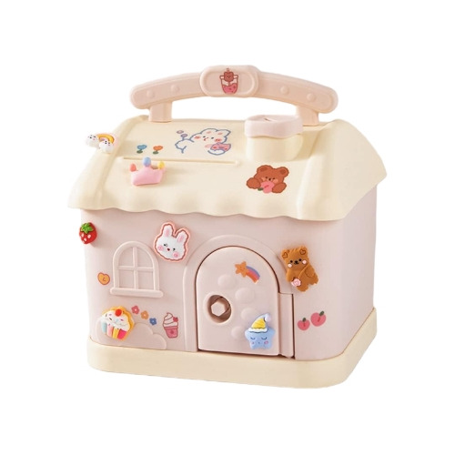 Dulce Casa Hucha Con Adhesivo 3d Kawaii Hucha Para Niños 