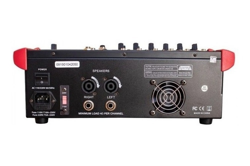 Mesa De Som 6 Canais Amplificada 500w Rms Ef Eq Ma 630x