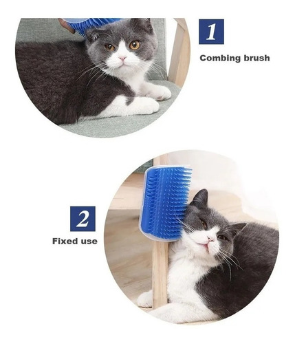 Imagen 4 de 9 de Cepillo Peine Rascador Con Hierba Para Gatos Mascotas