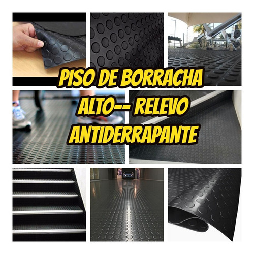 Lençol De Borracha Bolinhas Antiderrapante 3mm 5.00x1.00
