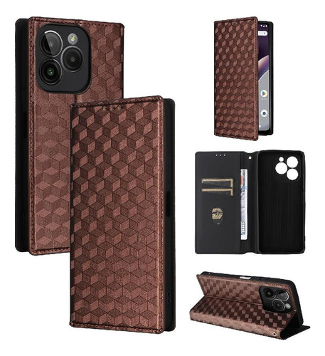 Funda For Blu Bold K10 Cierre Magnético Patrón 3d Tarjeta