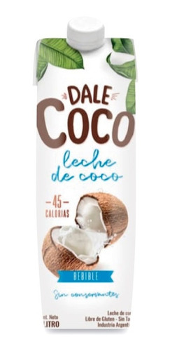 Leche De Coco Dale Coco 1 Lt Pack X 3 U. Sin Tacc