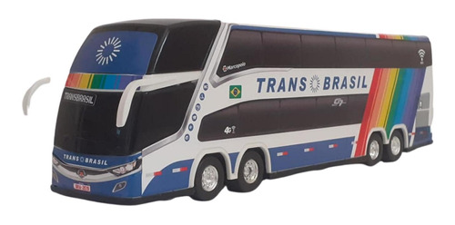 Miniatura Ônibus Trans Brasil 2 Andares 30cm