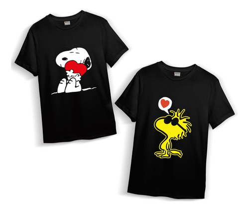 Poleras De Pareja Algodon Snoopy