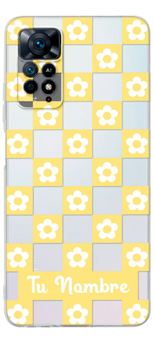Funda Para Xiaomi Para Mujer Flores Cuadros Con Tu Nombre