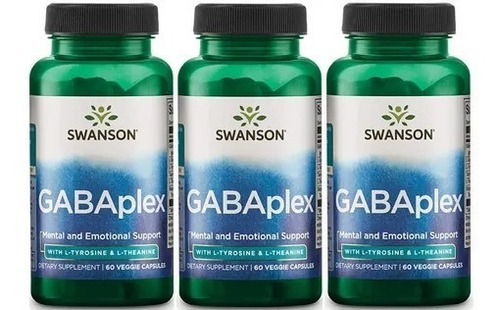 Gabaplex 60 Cap Stress Fatiga Y Mas Pack 3x Envio Gratis