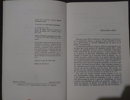 Tácticas De Tenis - C. M. Jones (Usado)