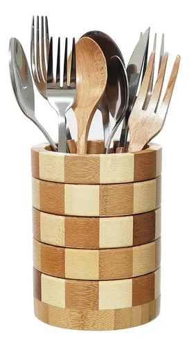 comprar Soporte Para Cubiertos De Bambú, Organizador De Cubiertos, S