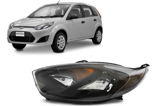 Optica Ford Fiesta One 2010 2011 2012 Negra Izquierdo